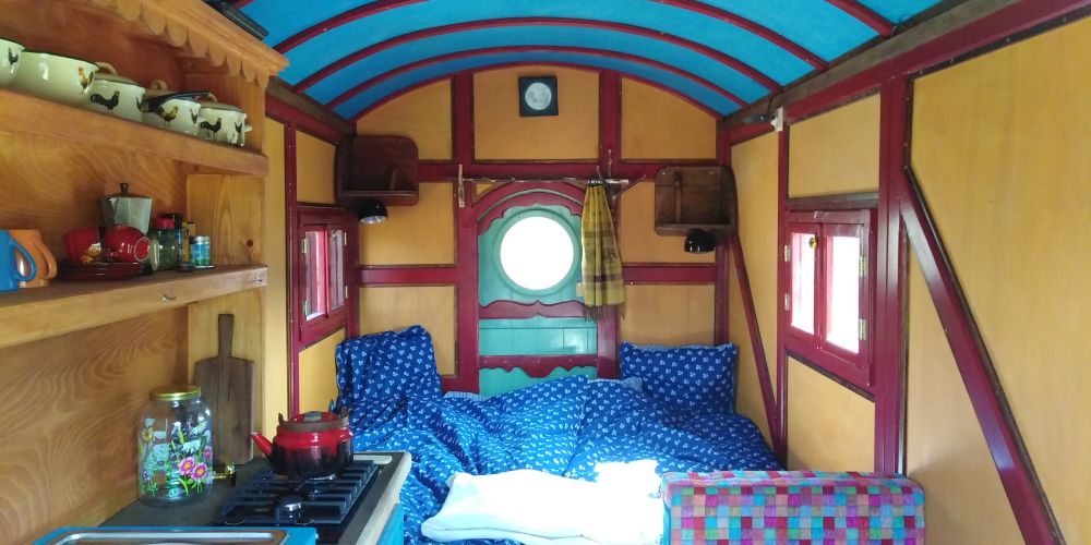 Gypsy wagon interior